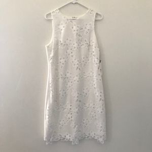 White Knit Detail Dress